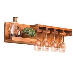 Casier à vin Suspendu, casier à vin, Porte-Verre à vin, casier à vin, casier à vin en Bois Massif, étagère/gobelet Mural de S