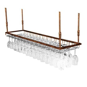 PJQUEKAIPJ Casier à vin, Mural, Bar, Restaurant, casier à Bouteilles de vin, Supports à Verres à Pied en métal, Support de Pl