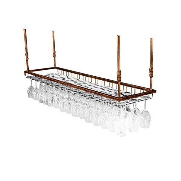 PJQUEKAIPJ Casier à vin, Mural, Bar, Restaurant, casier à Bouteilles de vin, Supports à Verres à Pied en métal, Support de Pl