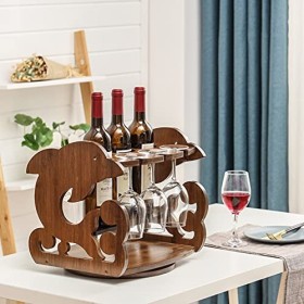 Casier à vin, casier à vin sur Pied, casier à vin créatif, casier à Verre à vin Mural, casier à vin Rotatif/casier à Verre à 