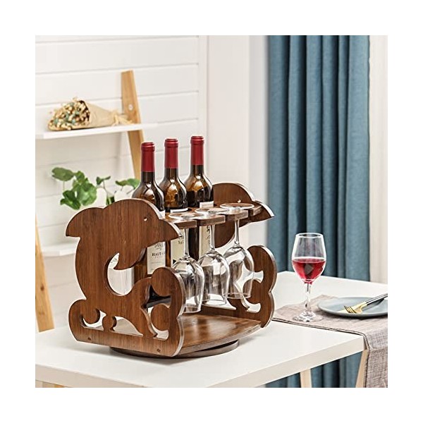 Casier à vin, casier à vin sur Pied, casier à vin créatif, casier à Verre à vin Mural, casier à vin Rotatif/casier à Verre à 