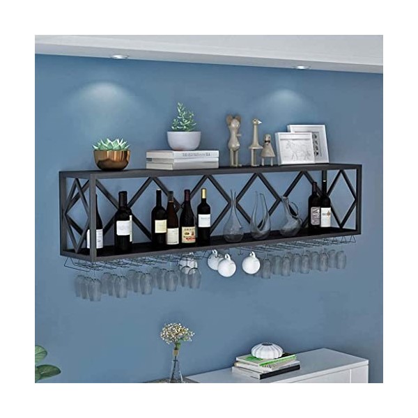 Casier à vin autoportant Armoires Porte-bouteilles mural Casier à vin Unité de bar Étagères flottantes Support mural pour ver