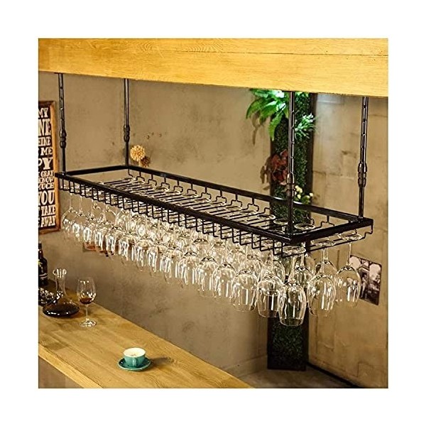 Casiers à vin autoportants Armoires Porte-vin mural Casier à vin suspendu avec support en verre et étagère, support de verre 