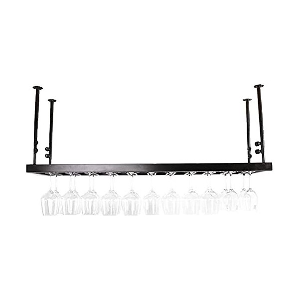 EVXOIJMS Casier à vin Suspendu avec Support en Verre et étagère, Grand casier à Verre, Bar à lenvers, Style européen, Salon,