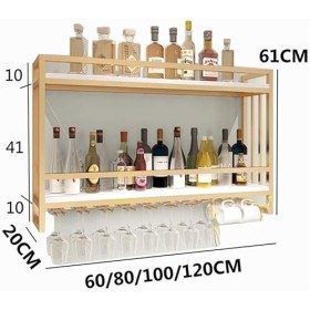 EVXOIJMS Fer forgé Nordique, casier à vin en Bois Massif, Cave à vin Murale, présentoir à vin Mural créatif, casier à vin Sus