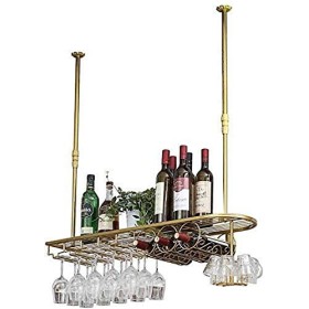 Casier À Vin Casier À Verre À Vin/Porte-Bouteille De Vin Suspendu Au Plafond/Porte-Verre À Vin en Fer Métallique Porte-Gobele