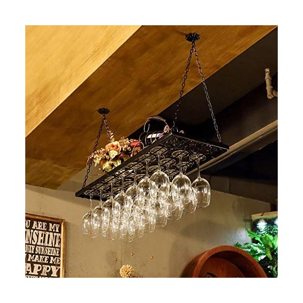 Cadre de verre à vin en verre Casier à vin suspendu, cadre décoratif de support de verre à vin, support de verre à vin de bar