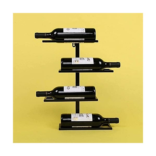 Casier À Vin Stockage De Vin Casier À Vin Mural Européen Rétro en Fer Forgé Casier À Vin Support en Verre Bar Supports Muraux