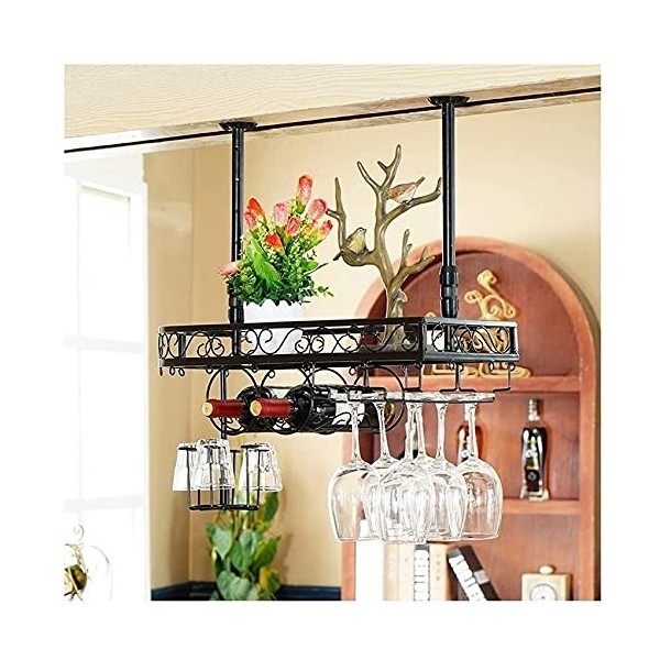 ELzEy Porte-verre haut pour bar, décoration créative pour armoire à vin, porte-gobelet à vin rouge suspendu européen, casier 