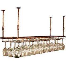 Porte-bouteille de vin casier à vin suspendu avec support en verre et étagère, support de verre à vin, casier à vin à lenver