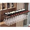 Porte-Bouteille de vin casier à vin Suspendu avec Support en Verre et étagère, présentoir Suspendu, casier à Verres à vin de 