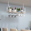 RatHozier Porte-Bouteille de vin casier à vin de Plafond, casier à Verre à vin Suspendu 80 x 30 x 60 cm, Porte-Bouteille de v