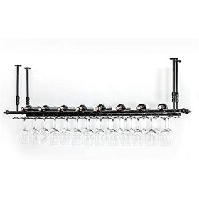 RatHozier Porte-Bouteille de vin casier à vin Suspendu avec Support en Verre et étagère, casier à Verre à vin Suspendu europé