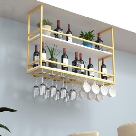 AARONG Casier à vin autoportant Armoires Porte-vin mural Support de verre à vin de plafond, casier à vin suspendu avec suppor