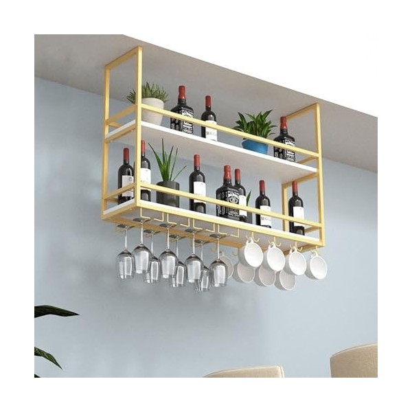 AARONG Casier à vin autoportant Armoires Porte-vin mural Support de verre à vin de plafond, casier à vin suspendu avec suppor