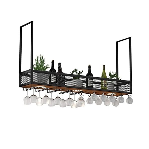 Casier à vin Casier à vin Fer Bar Cintre à lenvers Porte-Verre à vin Suspendu Armoire à vin Rack Bar décoration Support de R