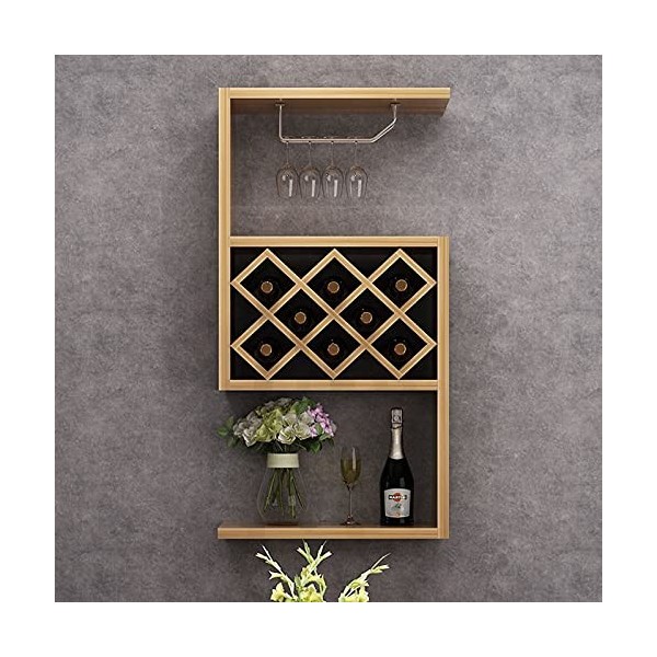 Casier à vin Casiers à vin en Bois, Armoire à vin/casier à vin Mural Moderne et Simple, étagère de Rangement Murale, Grille à