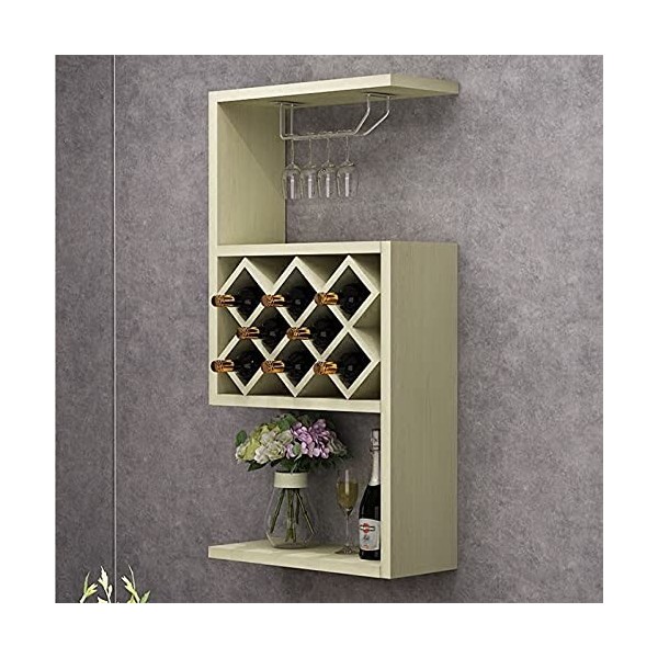 Casier à vin Casiers à vin en Bois, Armoire à vin/casier à vin Mural Moderne et Simple, étagère de Rangement Murale, Grille à
