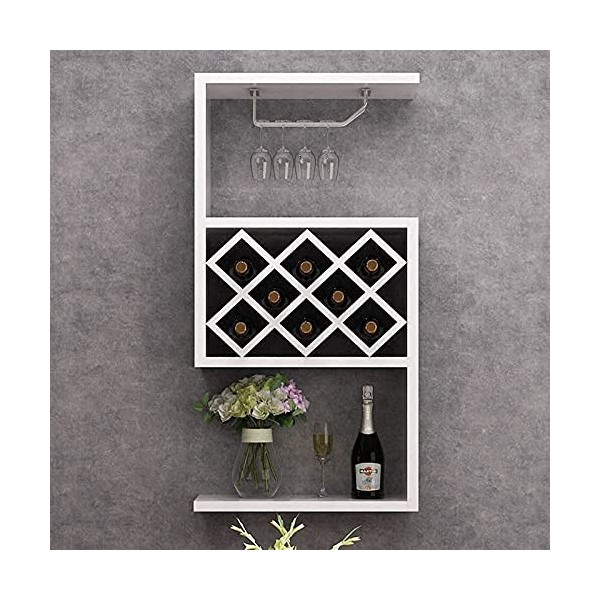 Casier à vin Casiers à vin en Bois, Armoire à vin/casier à vin Mural Moderne et Simple, étagère de Rangement Murale, Grille à