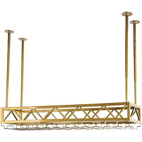 RatHozier Porte-Bouteille de vin casier à vin Suspendu avec Support en Verre et étagère, Armoire à vin Suspendue casier à vin