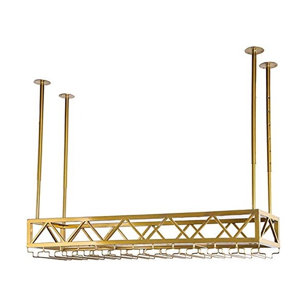 RatHozier Porte-Bouteille de vin casier à vin Suspendu avec Support en Verre et étagère, Armoire à vin Suspendue casier à vin