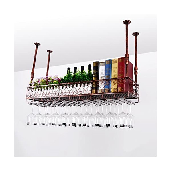 Casier à vin de Plafond, casier à Bouteilles de vin Vintage, casier à vin Mural, étagère Flottante, casier à Verres à vin Sus