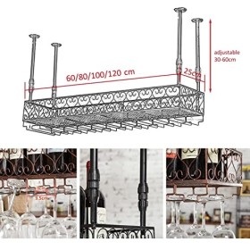 Casier à vin de Plafond, casier à Bouteilles de vin Vintage, casier à vin Mural, étagère Flottante, casier à Verres à vin Sus