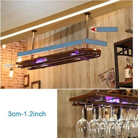 Casier à vin, casier à vin de plafond à hauteur réglable, support mural suspendu pour bouteille de vin, support en métal et e