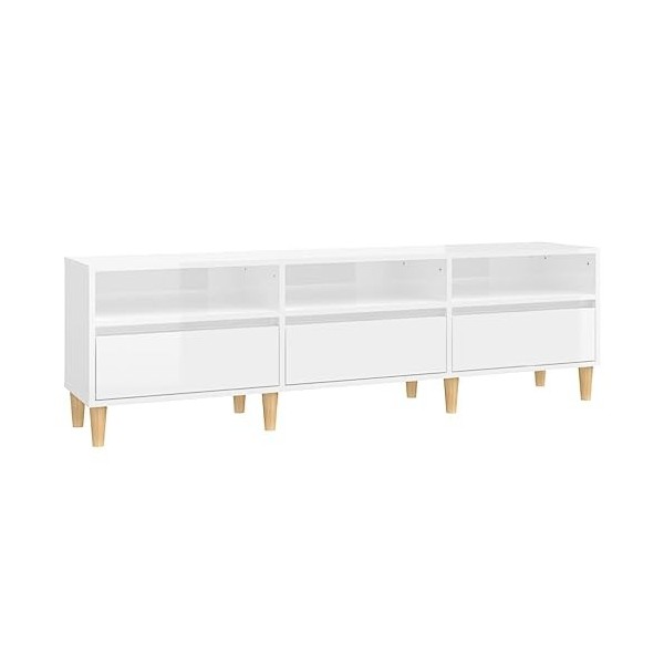 vidaXL Meuble TV chêne fumé 150x30x44,5 cm Bois dingénierie