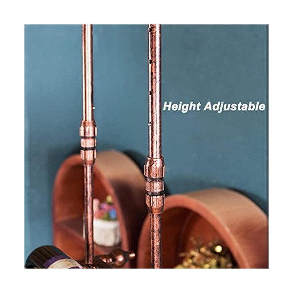 Casier à vin Suspendu - Casier à vin Étagères suspendues Porte-Bouteilles réglable en Hauteur Étagères flottantes Casier à vi