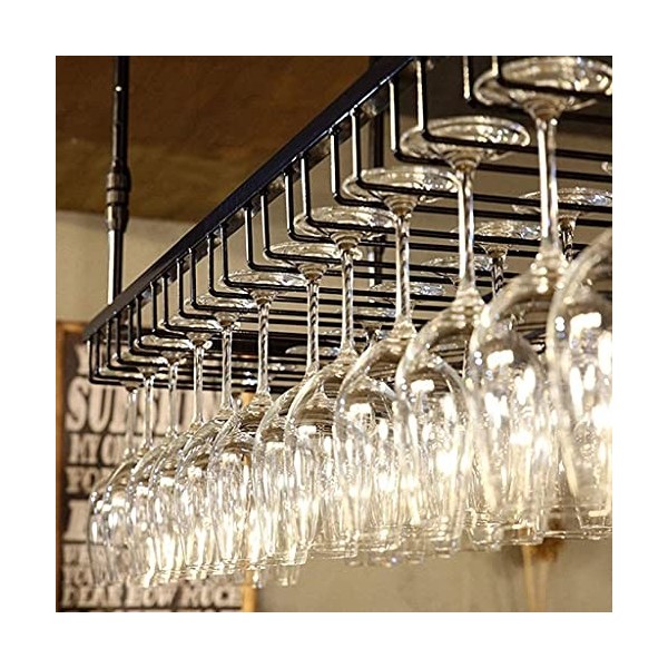 Casiers à vin Organisateur Rack Casier à vin Plafond Casiers à vin |Porte-Verre à vin Suspendu |Porte-Bouteille de vin Vintag