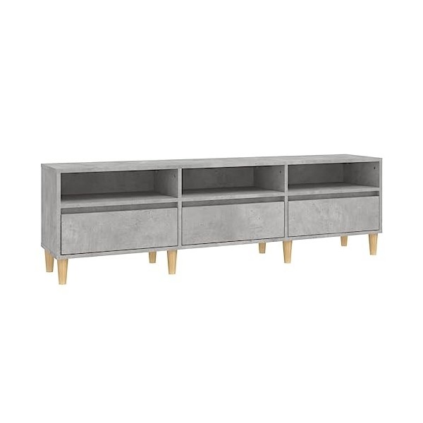 vidaXL Meuble TV chêne fumé 150x30x44,5 cm Bois dingénierie