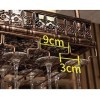 Cadre de Verre à vin en Verre Casier à vin en métal, casier à Verre à vin, Hauteur et espacement réglables, casier à vin au P