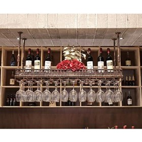 Cadre de Verre à vin en Verre Casier à vin en métal, casier à Verre à vin, Hauteur et espacement réglables, casier à vin au P