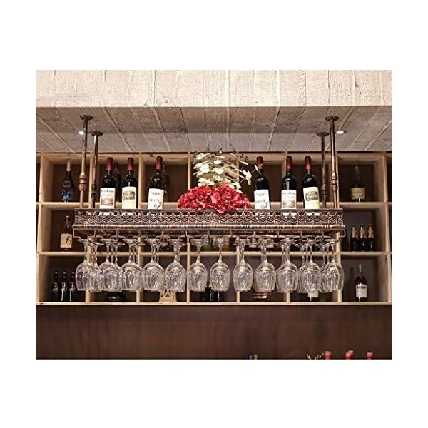 Cadre de Verre à vin en Verre Casier à vin en métal, casier à Verre à vin, Hauteur et espacement réglables, casier à vin au P