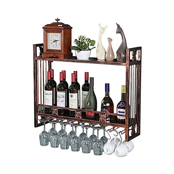 Casier à vin mural, casier à verres à vin en fer, support de rangement pour restaurant de cuisine, unité de rangement pour ét