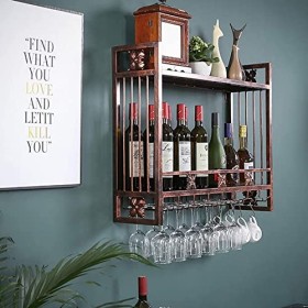 Casier à vin mural, casier à verres à vin en fer, support de rangement pour restaurant de cuisine, unité de rangement pour ét