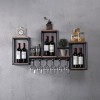 Casier à vin Mural Casier à vin Étagère Murale en Bois Massif Style Industriel Présentoir de Restaurant Armoire à Vin Suspend