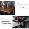 Casier à vin Mural Casier à vin Étagère Murale en Bois Massif Style Industriel Présentoir de Restaurant Armoire à Vin Suspend