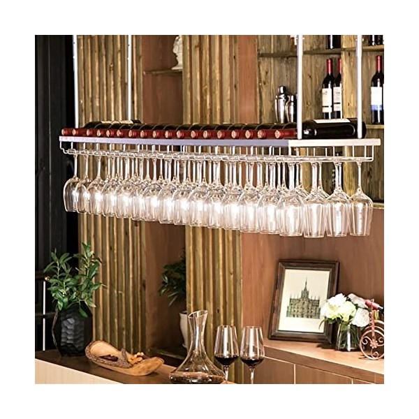 Casier à Verres à vin Suspendu - Casier à vin Étagères suspendues Casier à vin au Plafond Étagères flottantes Casier à Boutei