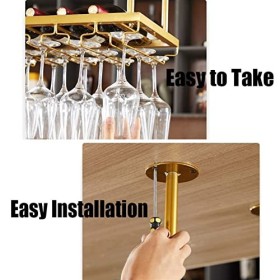 Casier à Verres à vin Suspendu - Casier à vin Étagères suspendues Casier à vin au Plafond Étagères flottantes Casier à Boutei