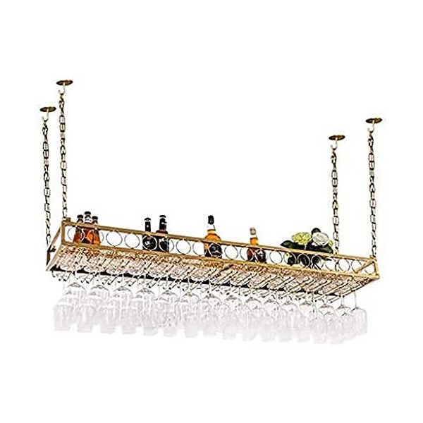 Casier À Vin Casier À Vin Au Plafond, Bar, Restaurant, Suspendu, Casier À Verres À Vin, Plafond Doré, Casier À Bouteilles De 