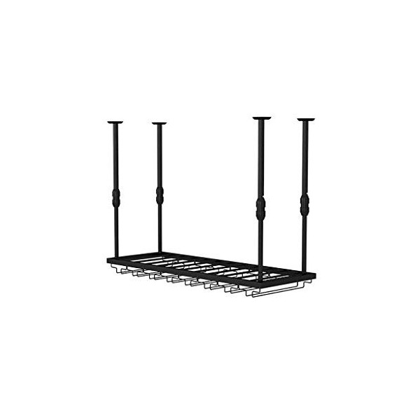 Cadre de verre à vin en verre Casier à vin suspendu en fer forgé, porte-gobelet inversé, présentoir de décoration de restaura