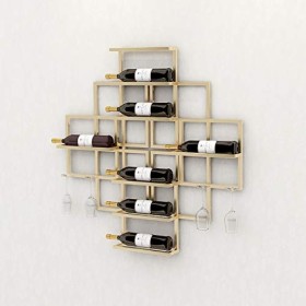 Cadre de Verre à vin en Verre Casier à vin en Fer créatif Mural, présentoir à vin Multifonctionnel, Support de décoration Mur