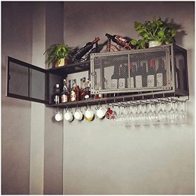 ELzEy Casier à Vin Casier à Vin de Plafond Casier à Vin Mural Antique, Casier à Vin en Fer Étagère Créative Armoire à Vin Sim