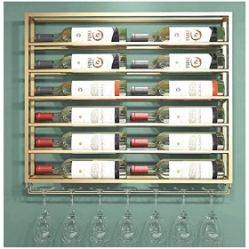 ELzEy Casier à vin Casier à vin Tenture Murale en Fer Forgé Présentoir à Vin Étagère à Vin Mur de Maison Armoire à Vin Créati