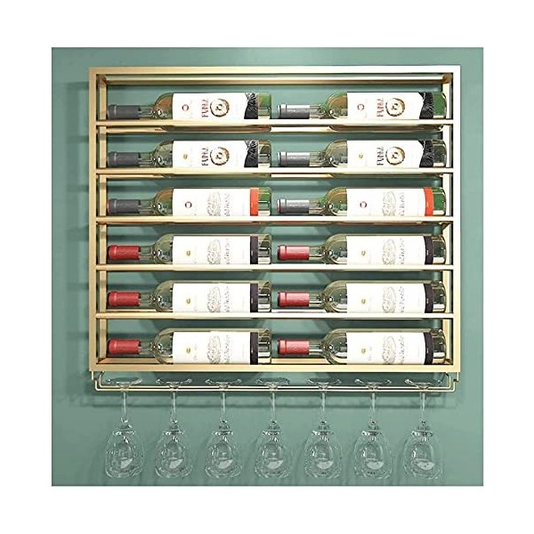 ELzEy Casier à vin Casier à vin Tenture Murale en Fer Forgé Présentoir à Vin Étagère à Vin Mur de Maison Armoire à Vin Créati