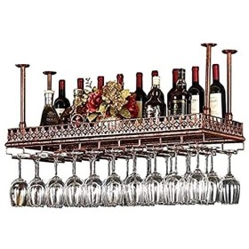 Casier à vin Casier à vin de plafond, bar, restaurant, suspendu, casier à verre à vin, support à verre à vin en fer rétro eur