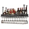 RatHozier Porte-Bouteille de vin Suspendu 80x35 cm, flèche réglable, Verre à vin Domestique, casier à vin à lenvers, décorat