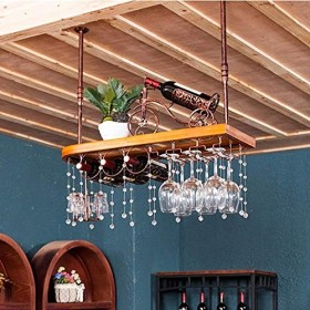 PJQUEKAIPJ Casier À Vin Accueil Support Rouge Support De Verre À Vin Restaurant Bar S, Support De Verre À Vin De Style Europé